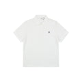 Celine Arc de Triomphe Logo Embroidered Polo Short Sleeve Shirt White