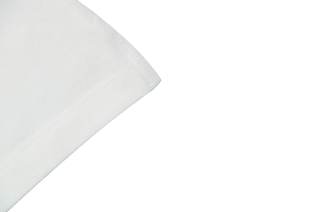 Celine Arc de Triomphe Logo Embroidered Polo Short Sleeve Shirt White