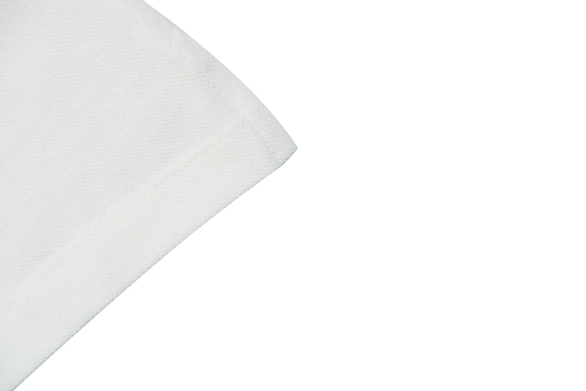 Celine Arc de Triomphe Logo Embroidered Polo Short Sleeve Shirt White