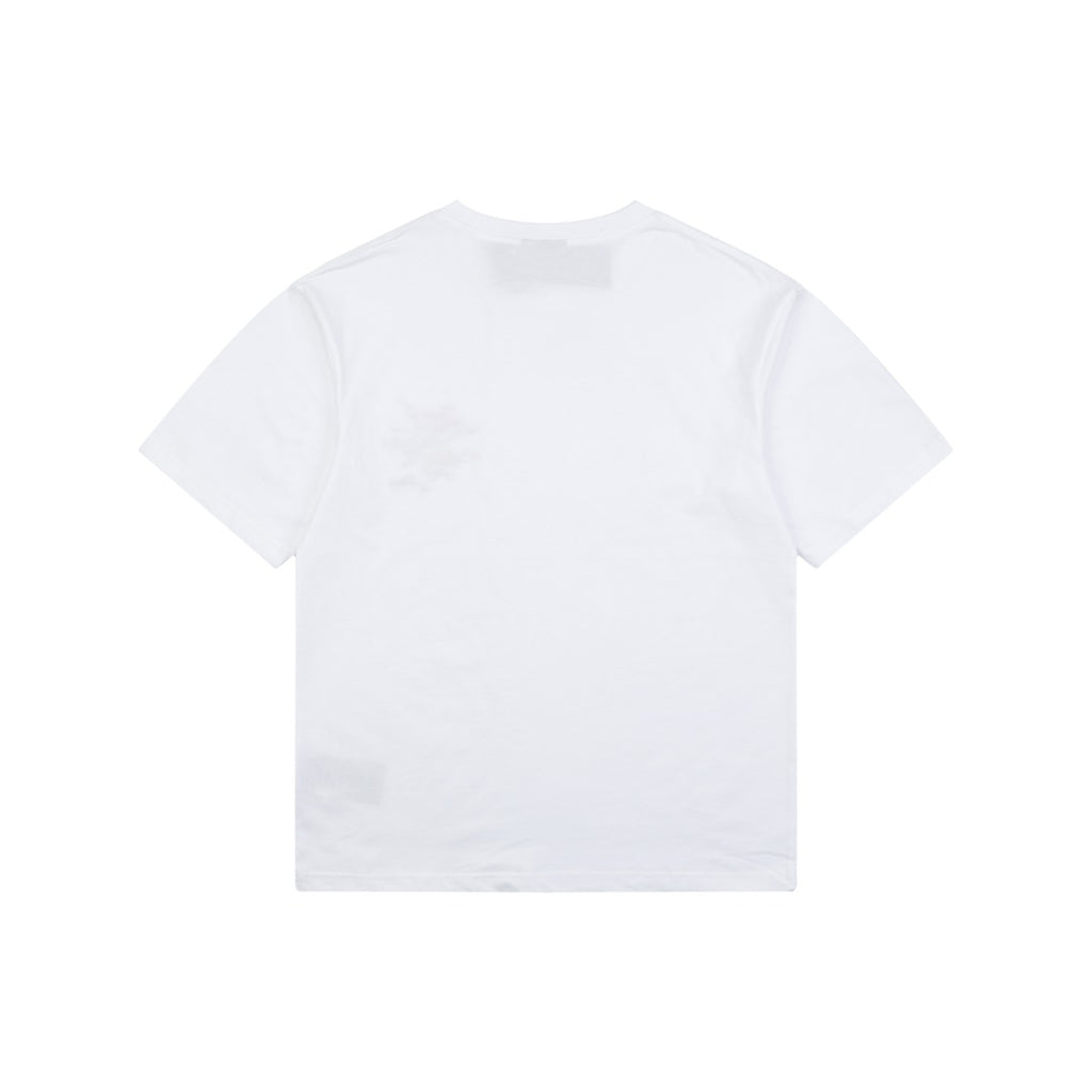 Dior Floral Bouquet Dior Script Embroidered Short Sleeve Tee White