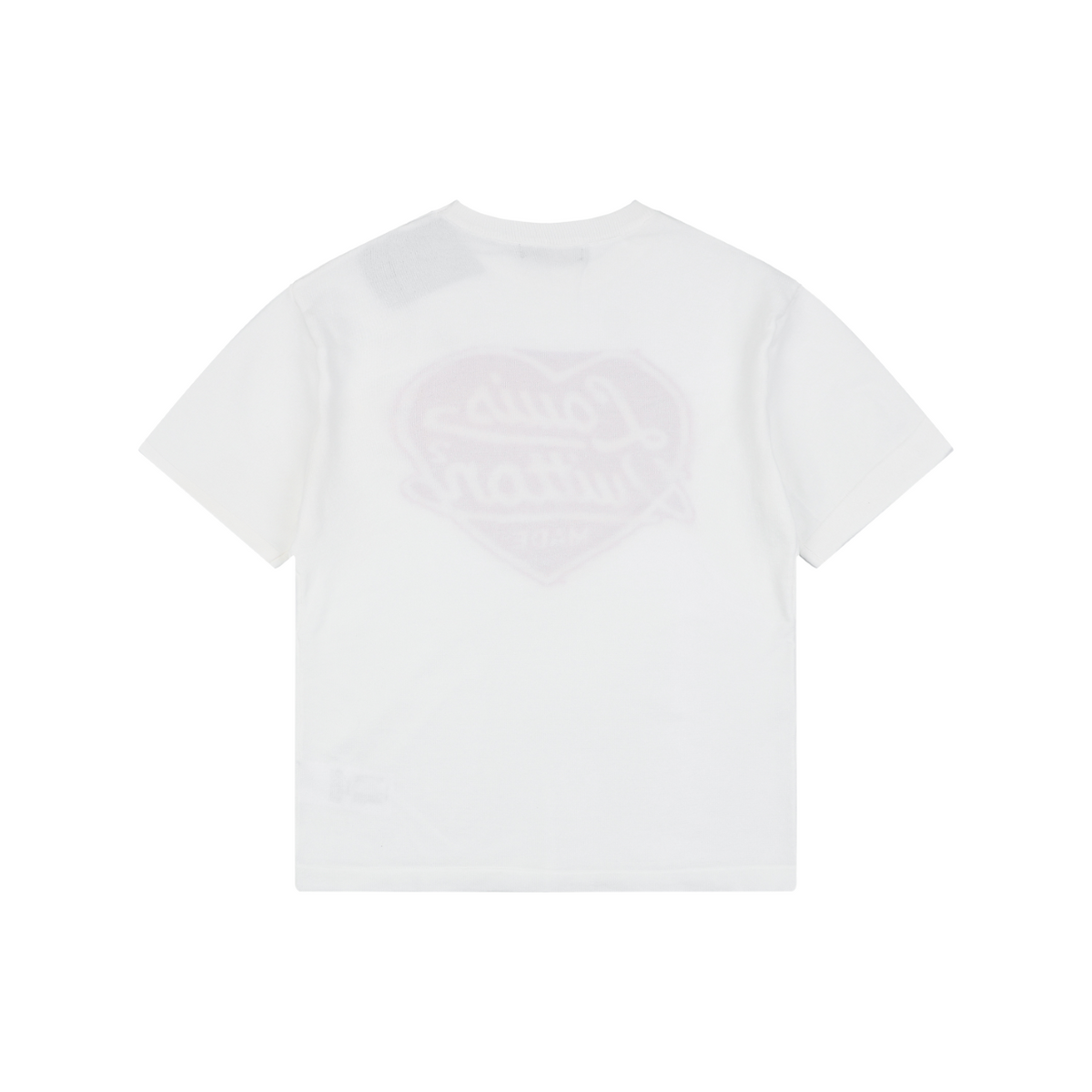Louis Vuitton x Nigo Heart Jacquard Script Wordmark Short Sleeve Tee White Red
