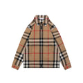 Burberry Vintage Check Large Plaid Zip Jacket Camel