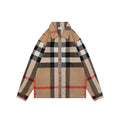 Burberry Vintage Check Maxi Oversized Plaid Zip Jacket Camel