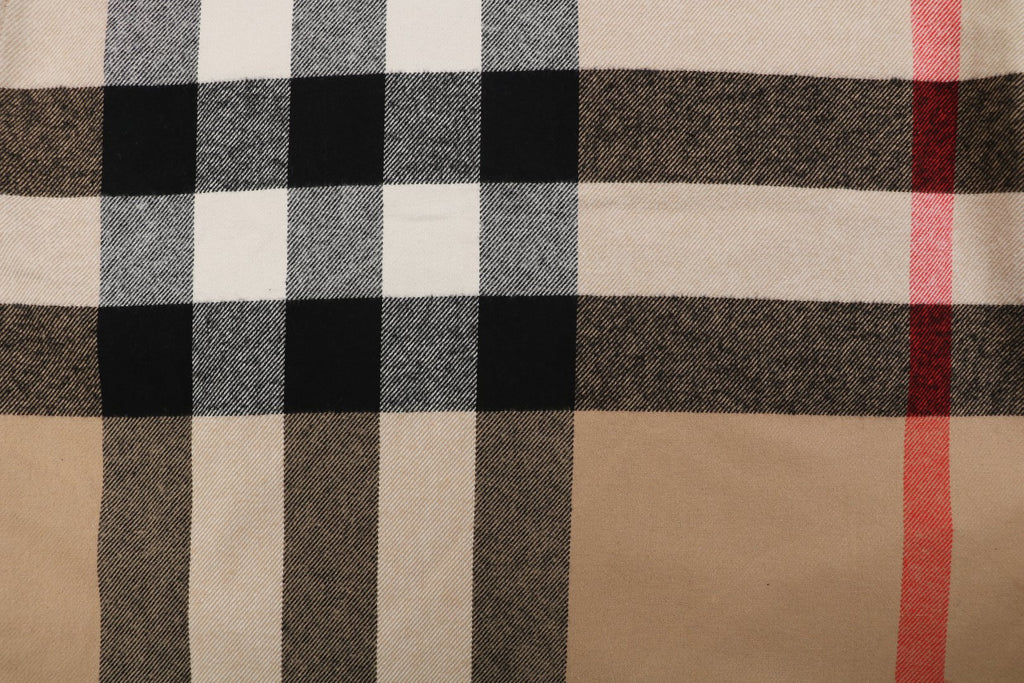 Burberry Vintage Check Maxi Oversized Plaid Zip Jacket Camel