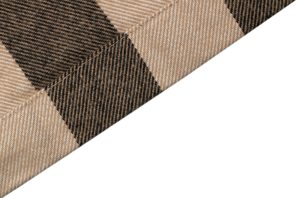 Burberry Vintage Check Maxi Plaid Contrast Pocket Zip Jacket Camel Black