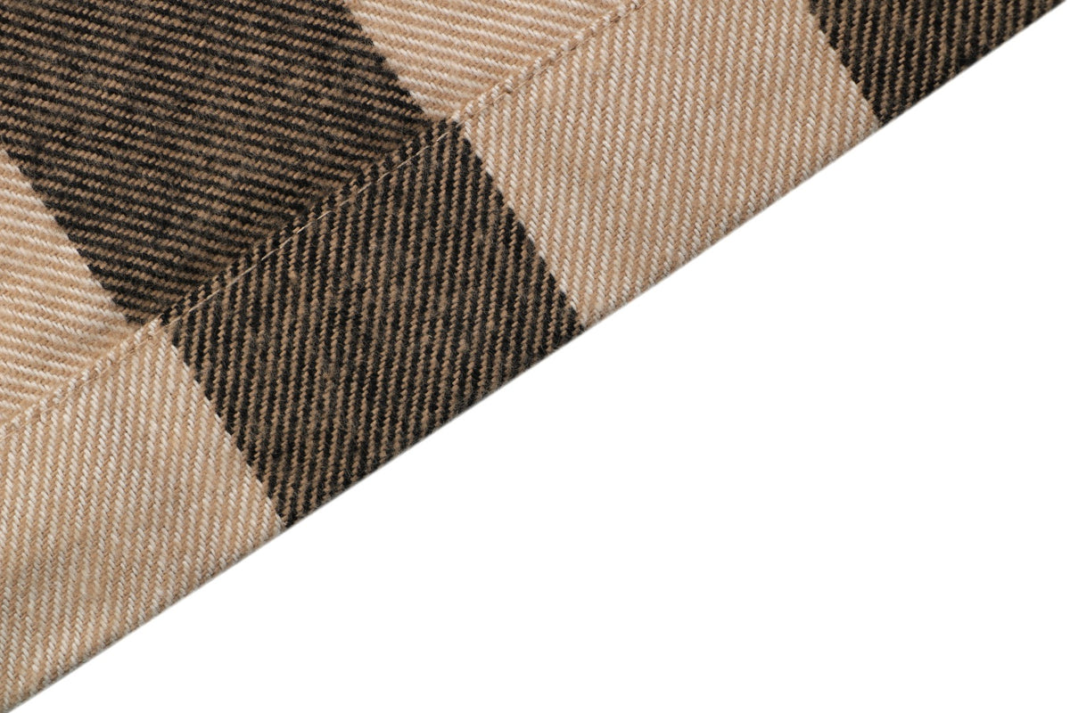 Burberry Vintage Check Maxi Plaid Contrast Pocket Zip Jacket Camel Black