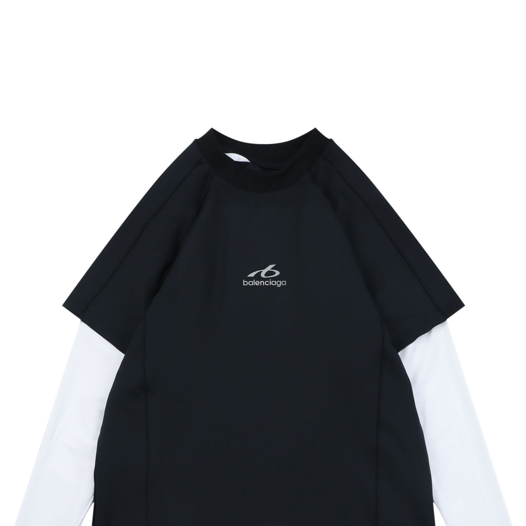 Balenciaga Reflective Ring Logo Quick-Dry Layered Long Sleeve