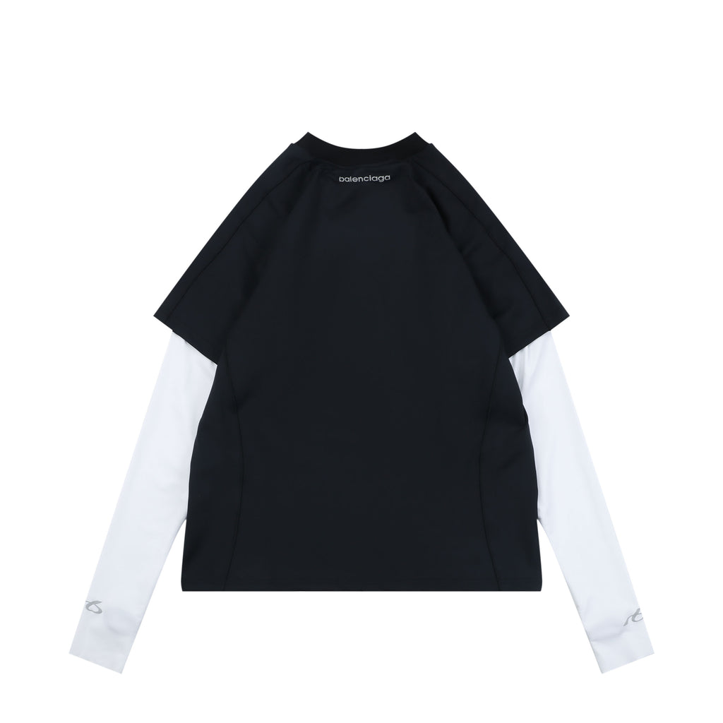 Balenciaga Reflective Ring Logo Quick-Dry Layered Long Sleeve