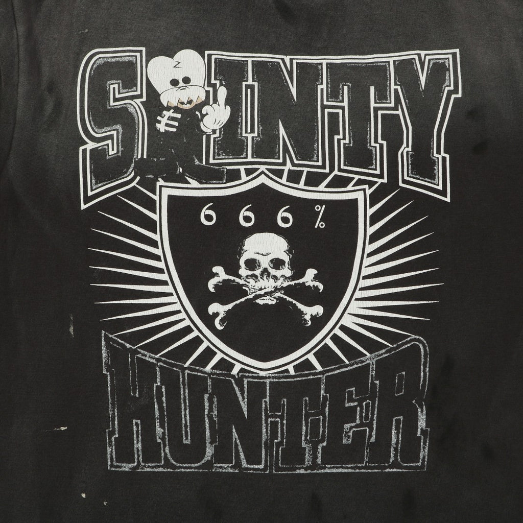 Saint Michael Middle Finger Skull Graphic Short Sleeve Tee