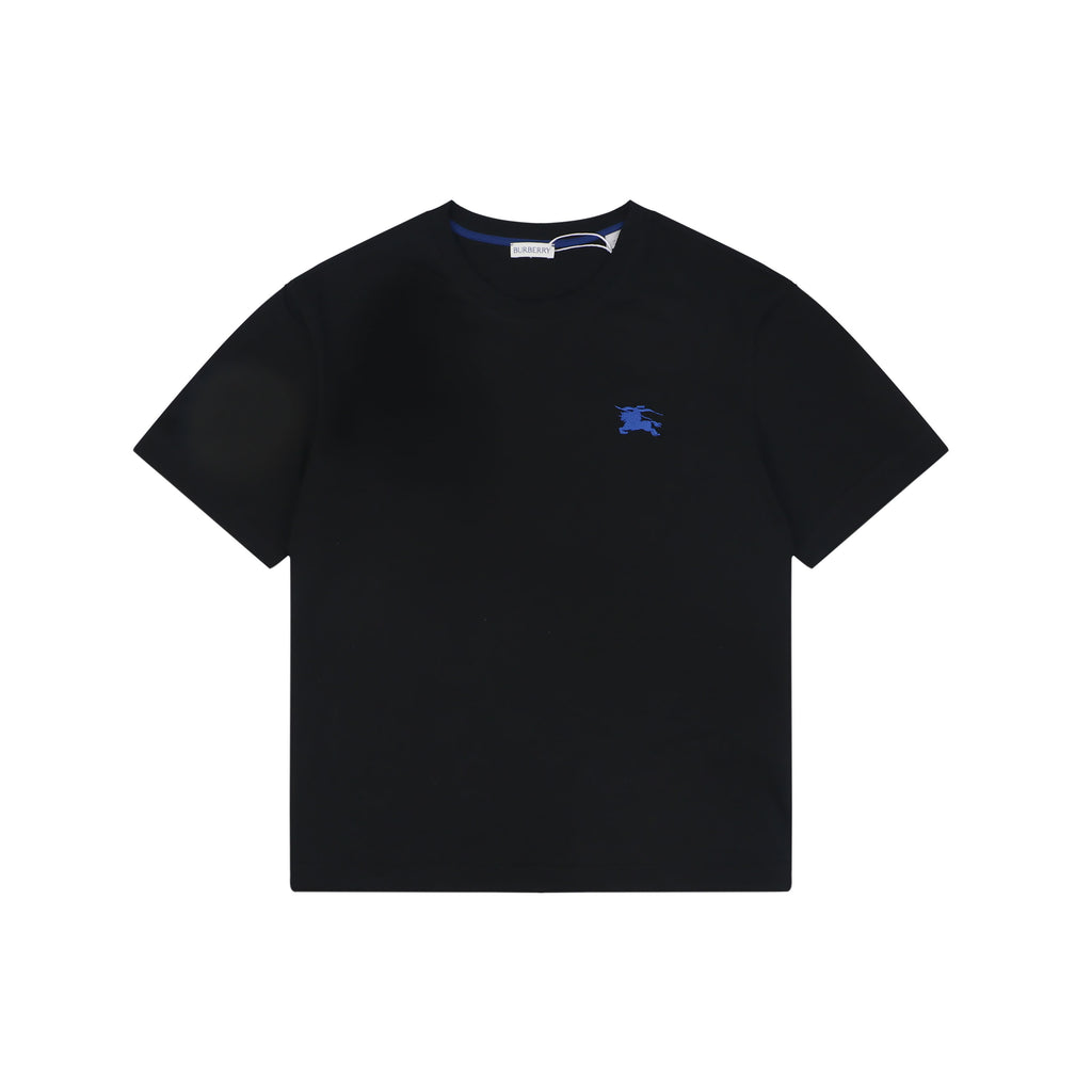 Burberry Equestrian Knight Embroidery Short Sleeve Tee Black