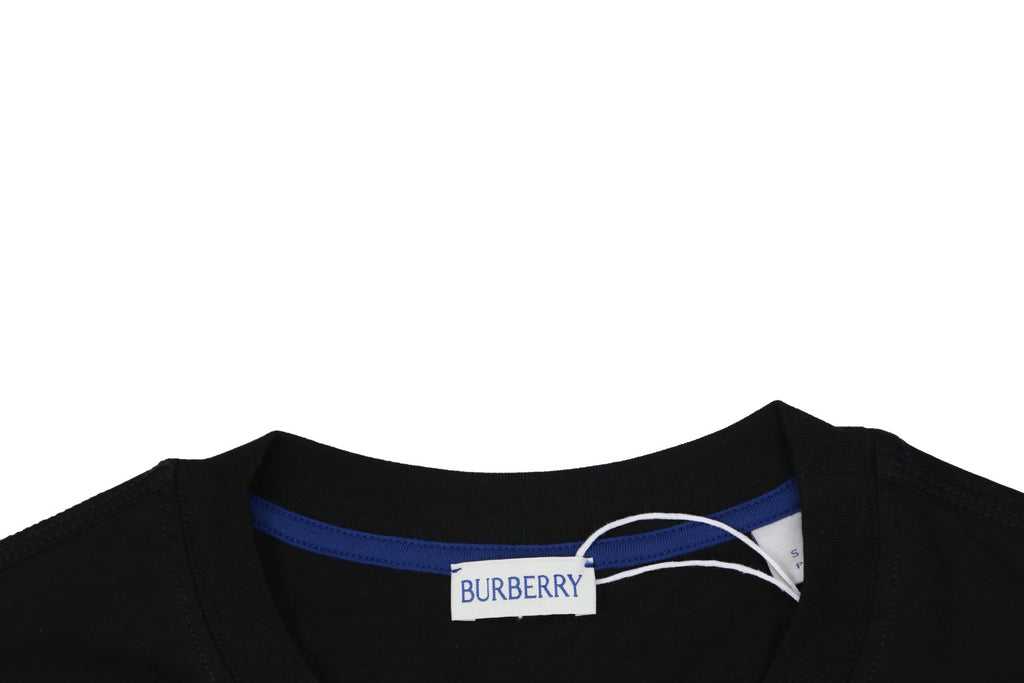 Burberry Equestrian Knight Embroidery Short Sleeve Tee Black