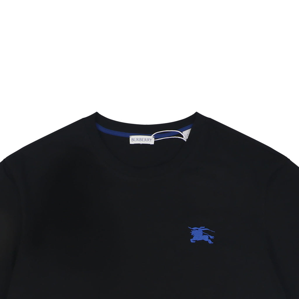 Burberry Equestrian Knight Embroidery Short Sleeve Tee Black