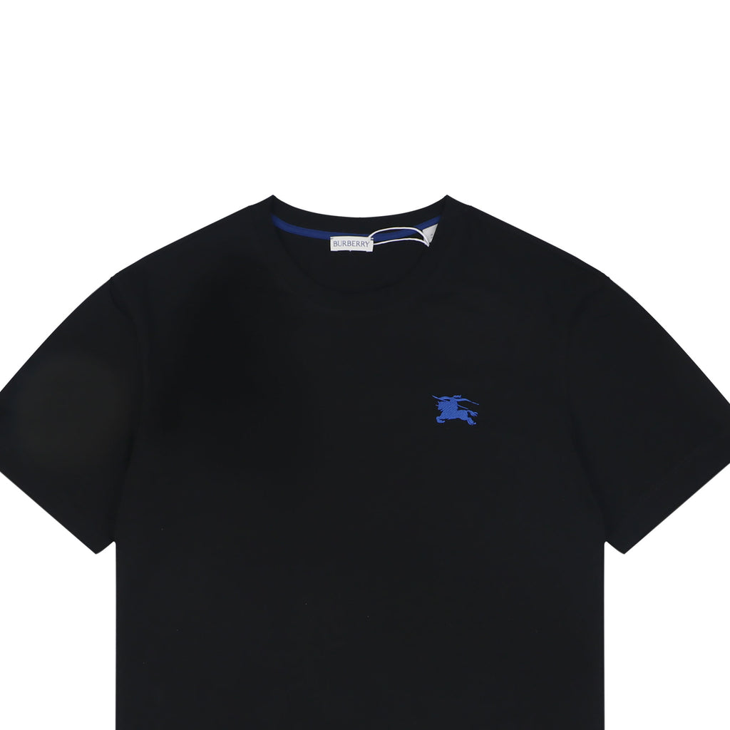 Burberry Equestrian Knight Embroidery Short Sleeve Tee Black