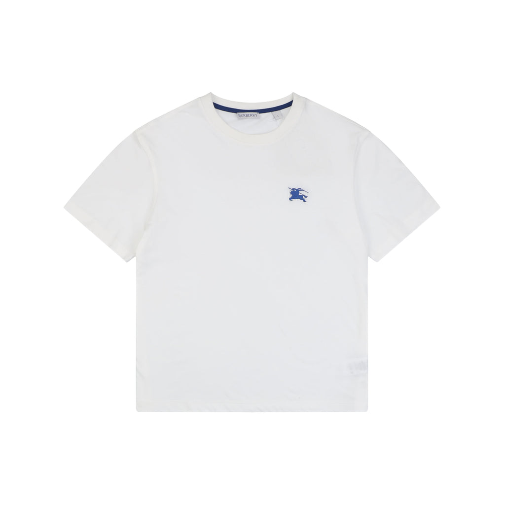 Burberry Equestrian Knight Embroidery Short Sleeve Tee White