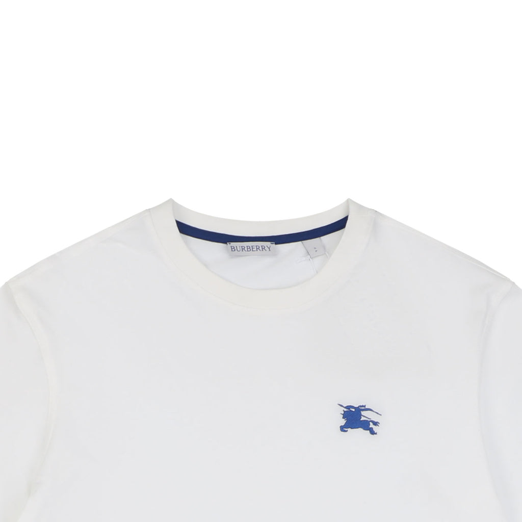Burberry Equestrian Knight Embroidery Short Sleeve Tee White