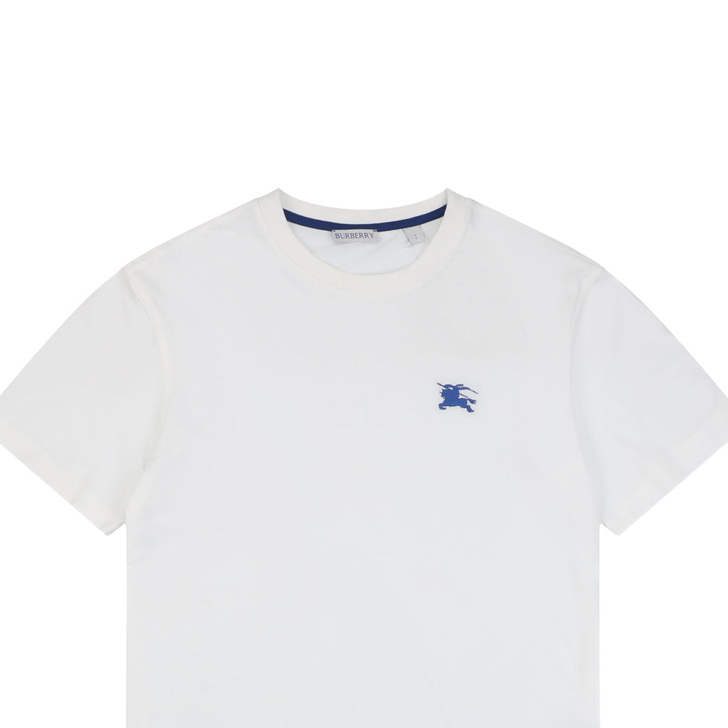 Burberry Equestrian Knight Embroidery Short Sleeve Tee White