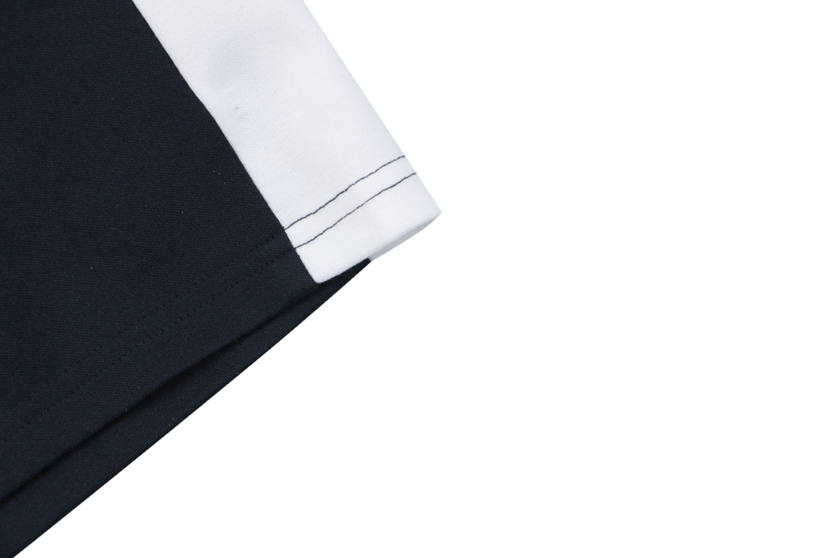 Gucci Interlocking GG Embroidery White Side Panel Shorts Navy