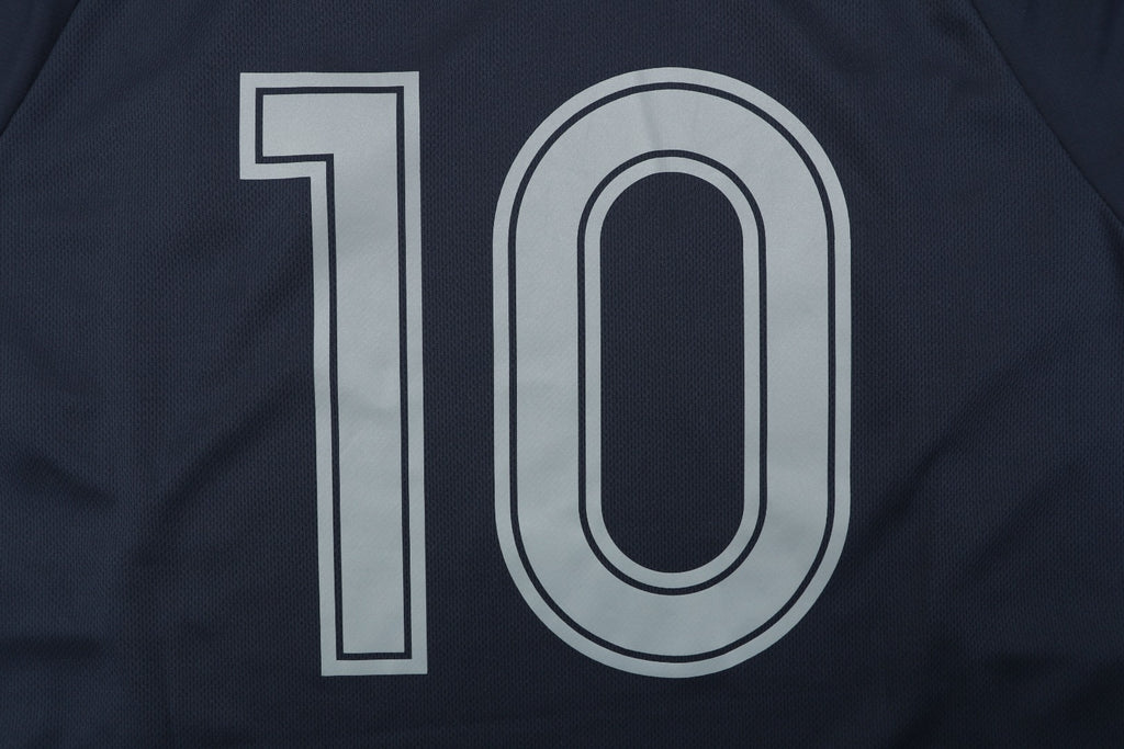 Balenciaga Wheat Spike B Crest Soccer Jersey Short Sleeve Tee Navy