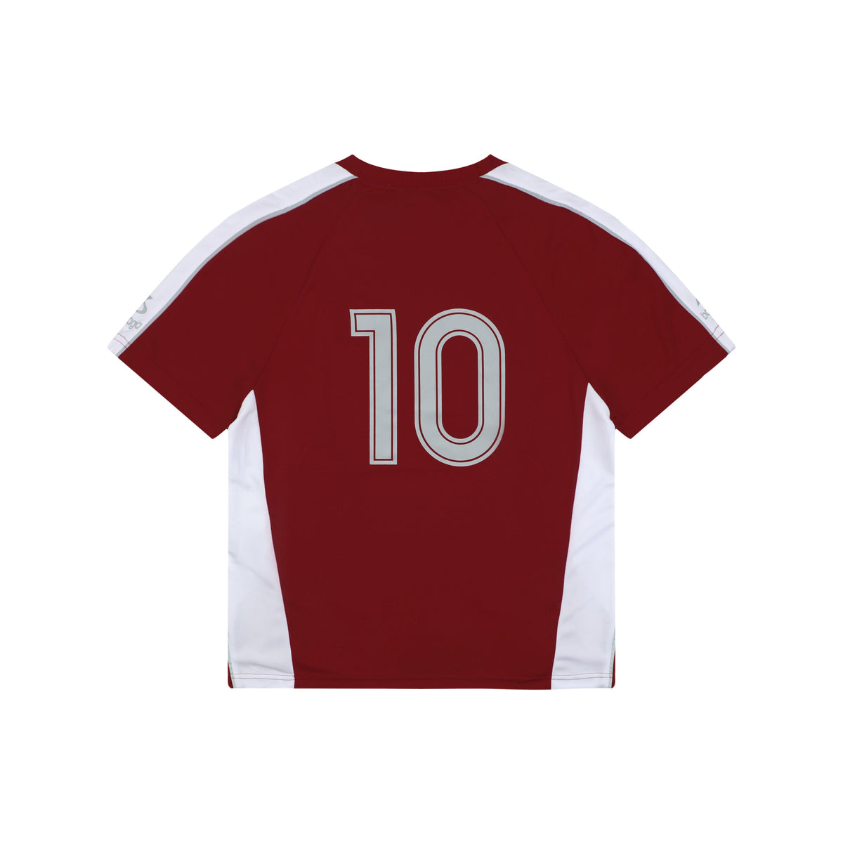 Balenciaga Wheat Spike B Crest Soccer Jersey Short Sleeve Tee Burgundy