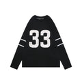 Chrome Hearts Number 33 Sanskrit Cross Graphic Long Sleeve Tee Black