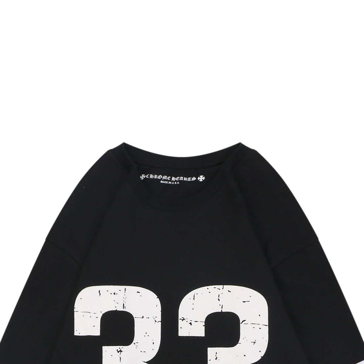 Chrome Hearts Number 33 Sanskrit Cross Graphic Long Sleeve Tee Black