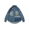 Louis Vuitton 25SS Sun-Faded Patchwork Denim Overshirt Jacket Indigo