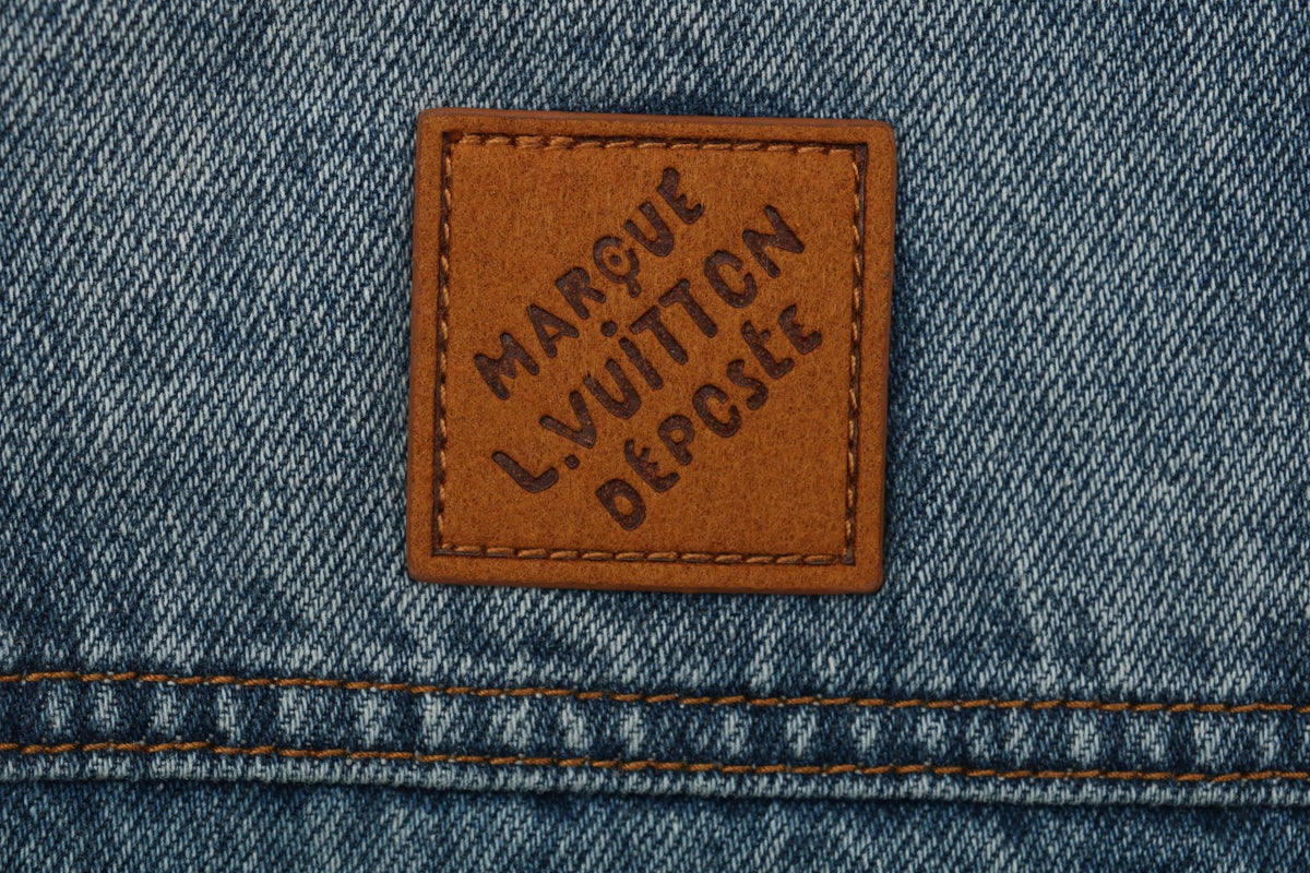 Louis Vuitton 25SS Sun-Faded Patchwork Denim Overshirt Jacket Indigo
