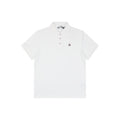 Moncler Woven Trim Button Piqué Polo Short Sleeve Tee White
