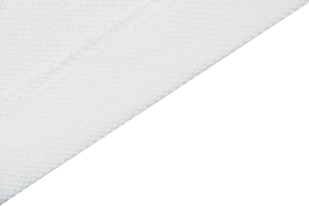 Moncler Woven Trim Button Piqué Polo Short Sleeve Tee White