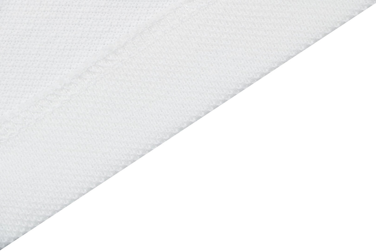Moncler Woven Trim Button Piqué Polo Short Sleeve Tee White