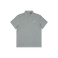 Moncler Woven Trim Button Piqué Polo Short Sleeve Tee Grey