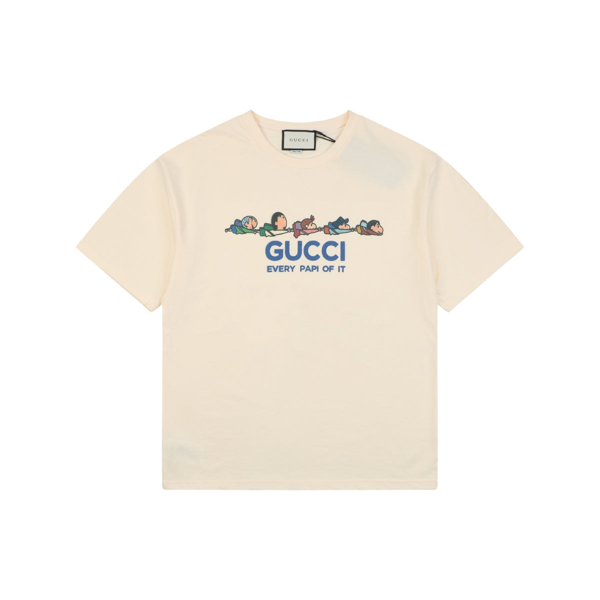 Gucci Crayon Shin-Chan Squadron Print Short Sleeve Tee Cream