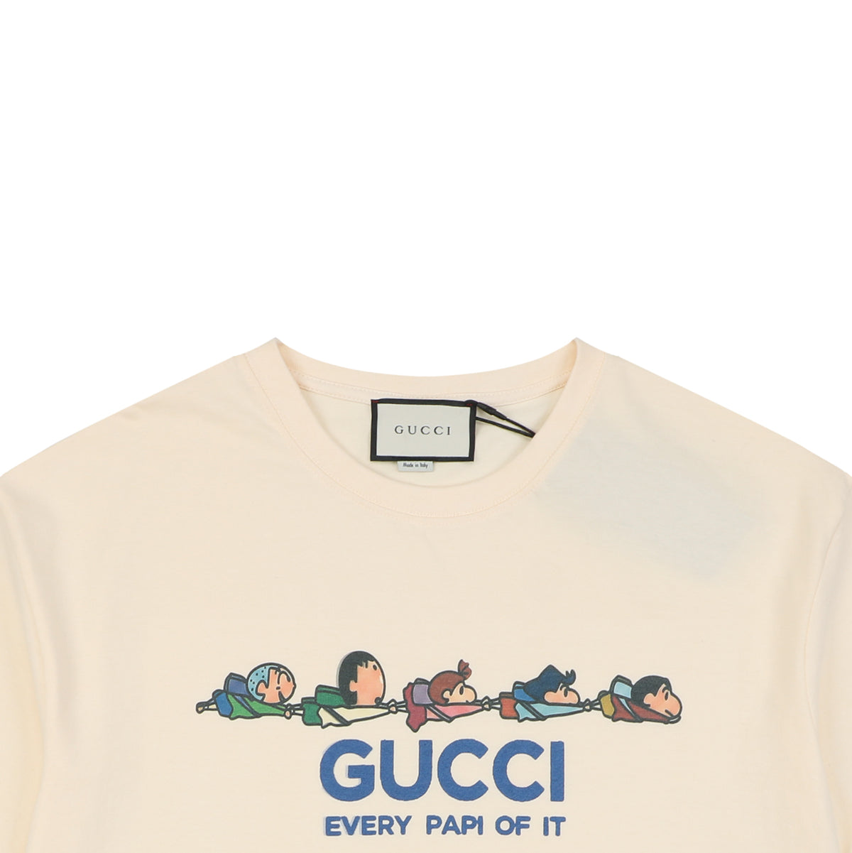 Gucci Crayon Shin-Chan Squadron Print Short Sleeve Tee Cream