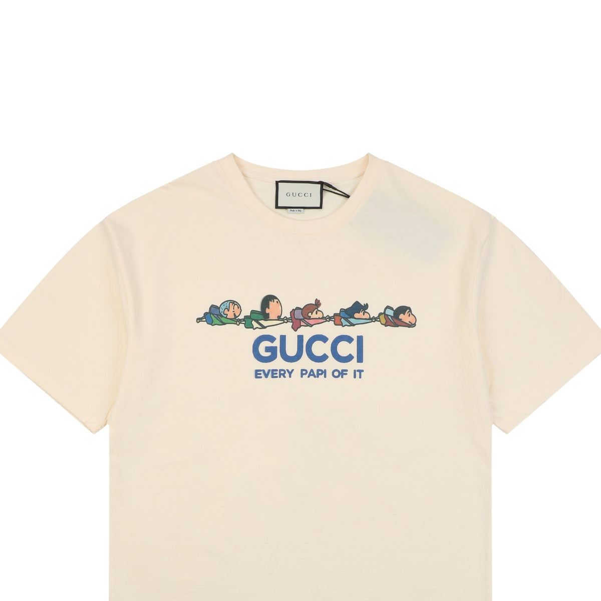 Gucci Crayon Shin-Chan Squadron Print Short Sleeve Tee Cream