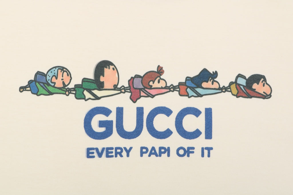 Gucci Crayon Shin-Chan Squadron Print Short Sleeve Tee Cream
