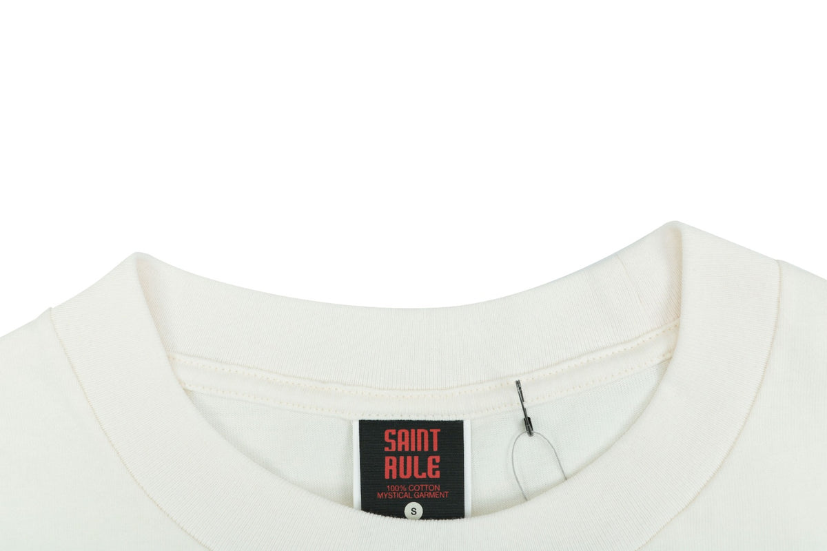 Saint Michael Parasyte Graphic Print Short Sleeve Tee Cream
