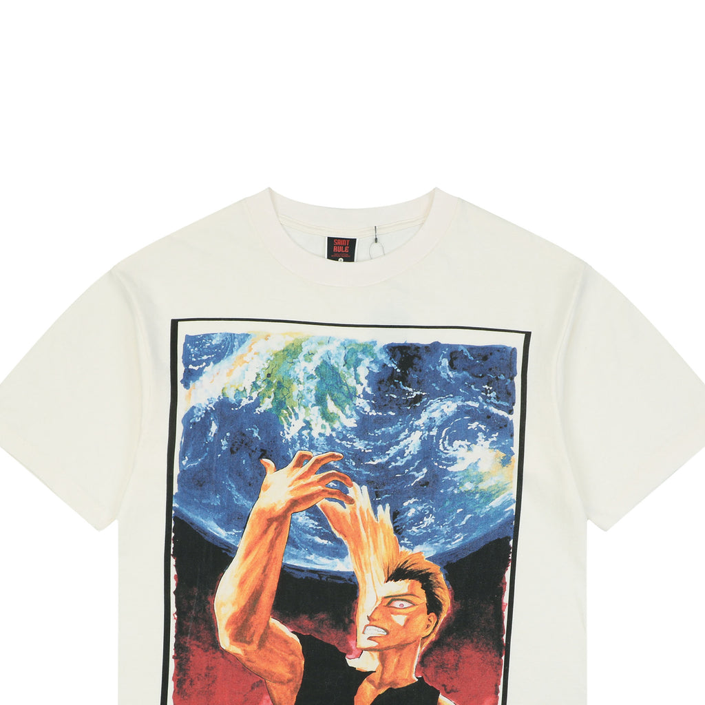 Saint Michael Parasyte Graphic Print Short Sleeve Tee Cream