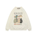 Gucci Duck Squad Cartoon Print Crew Neck Sweatshirt Cream