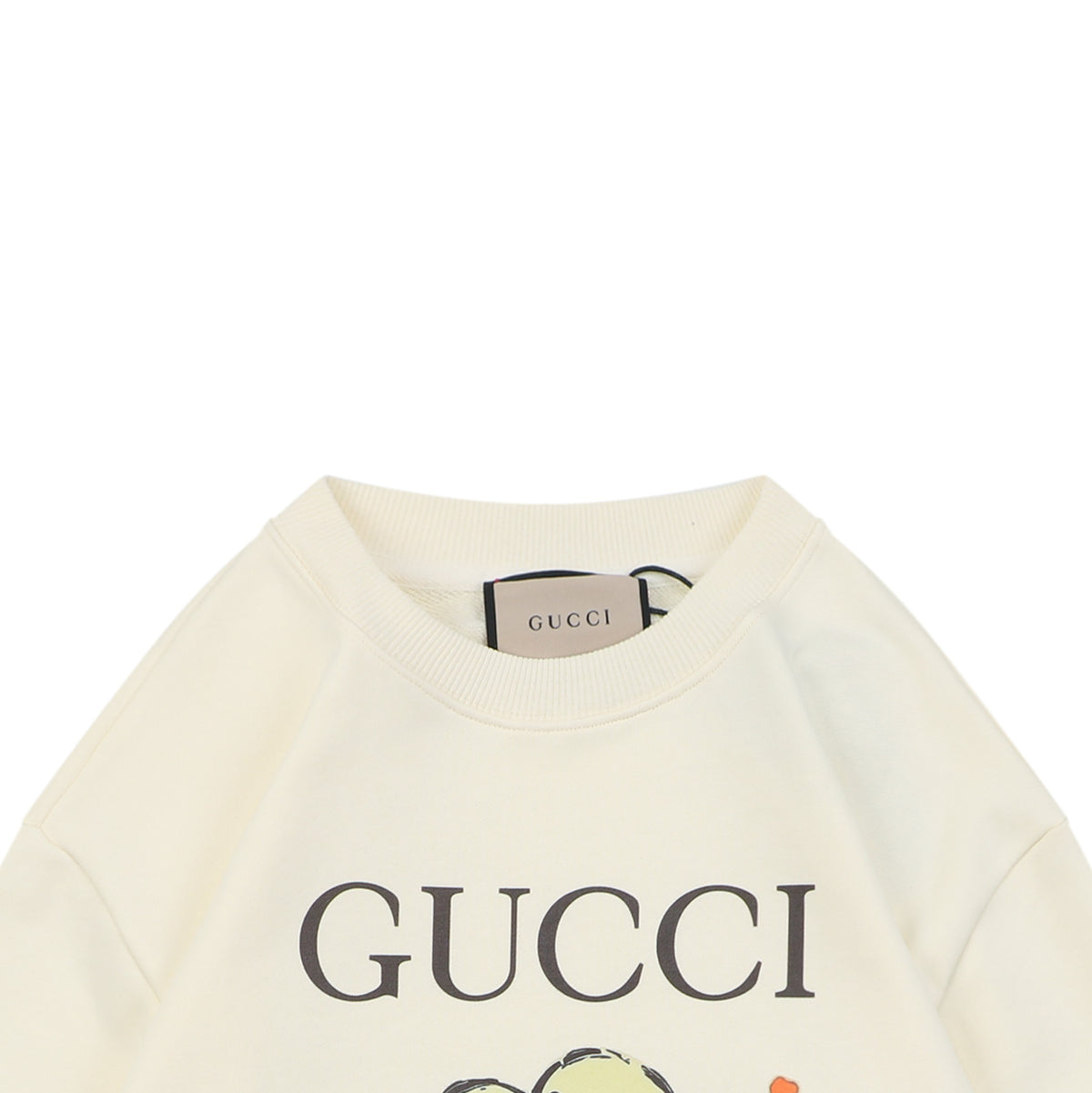 Gucci Daydream Dinosaur Cartoon Print Crew Neck Sweatshirt Cream
