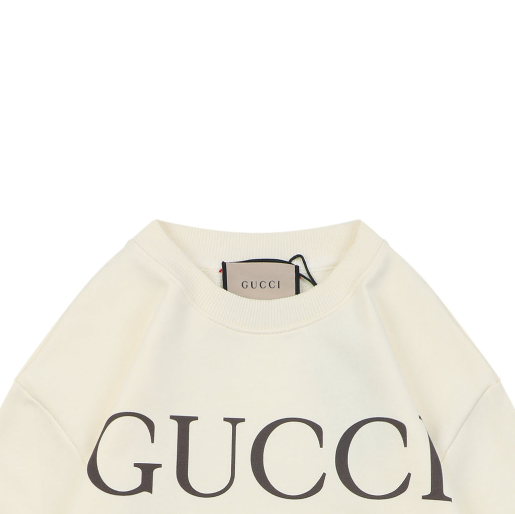 Gucci Cat Squad Group Portrait Print Crew Neck Sweatshirt | Ivory