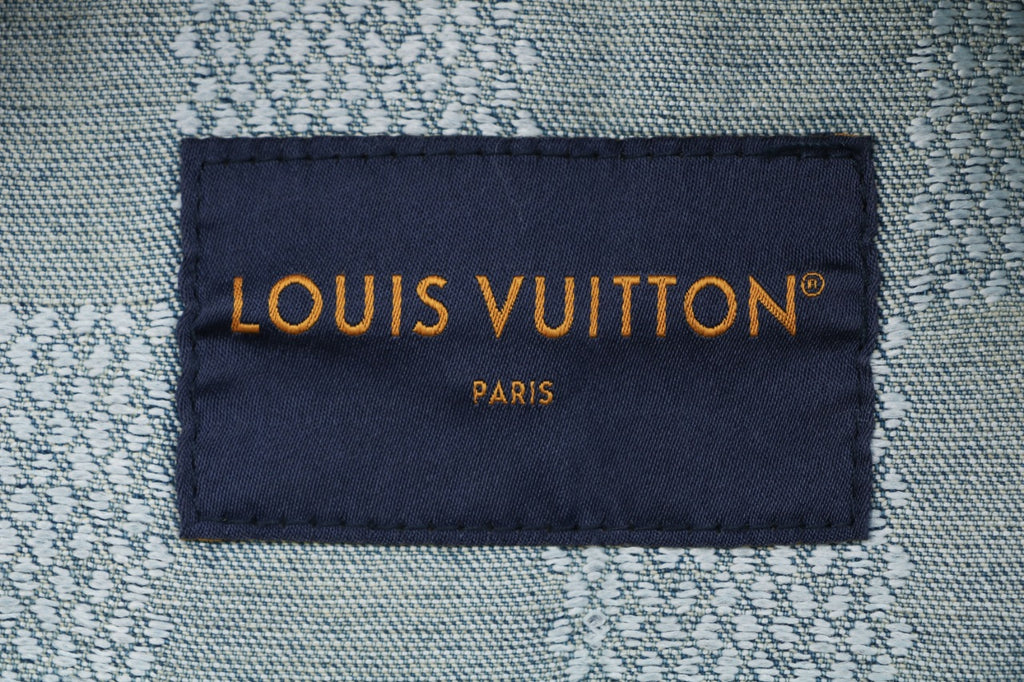 Louis Vuitton Washed Blue Damier Checkerboard Denim Jacket