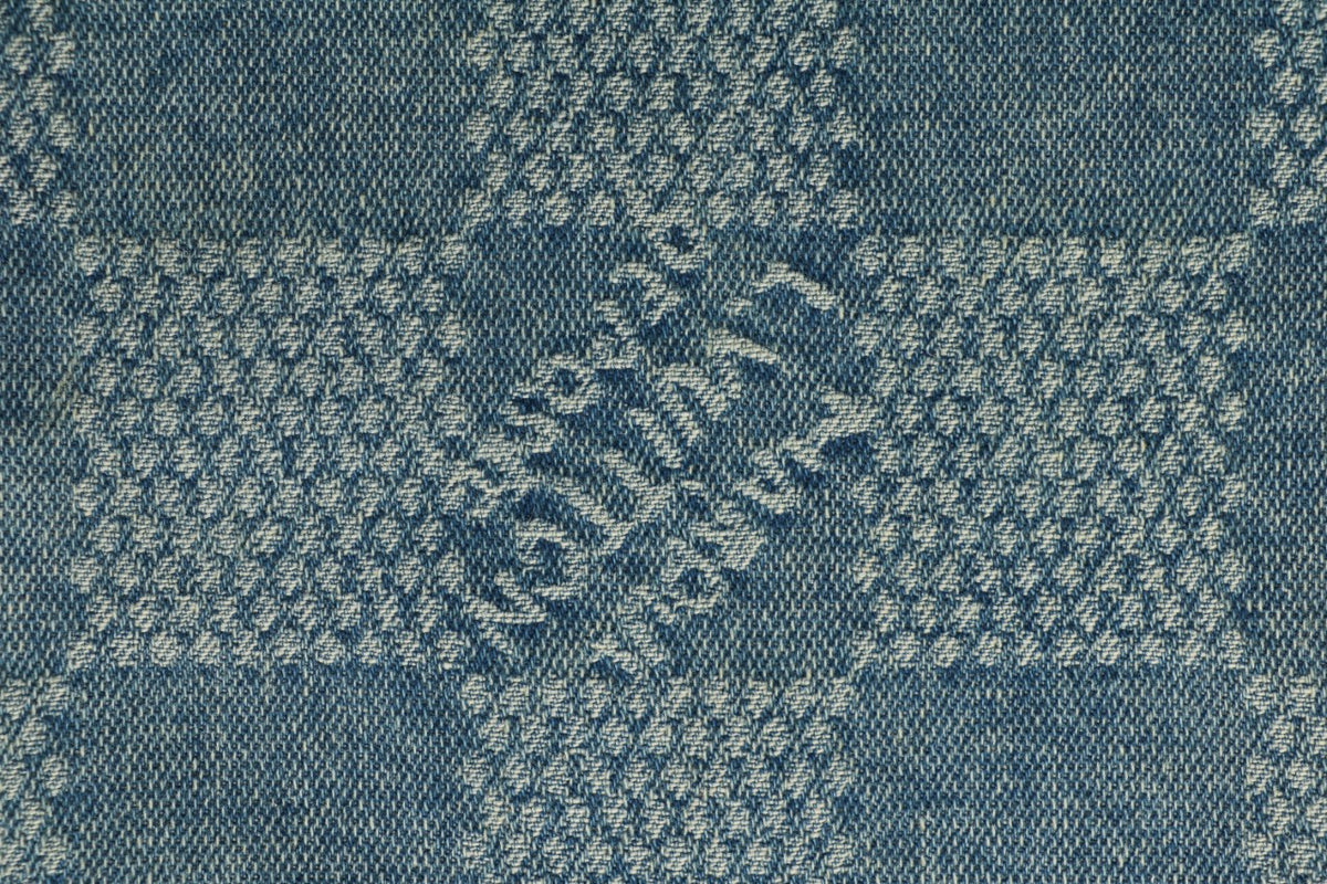 Louis Vuitton Washed Blue Damier Checkerboard Wide-Leg Jeans