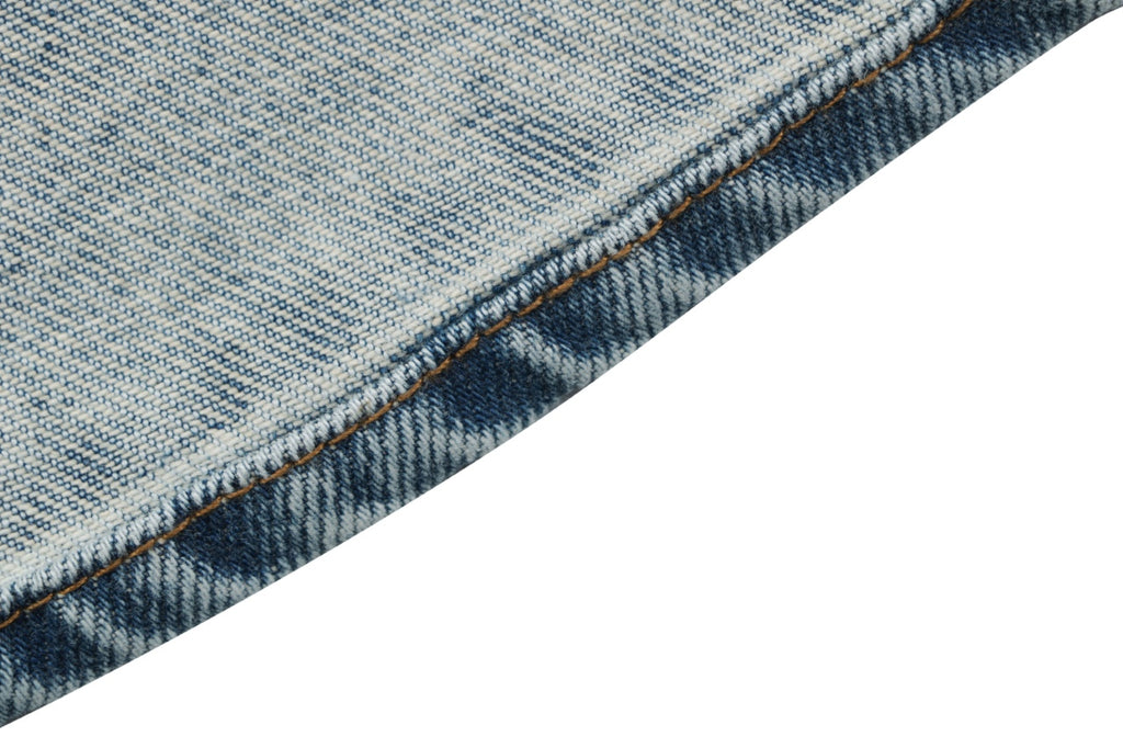 Louis Vuitton Washed Blue Patchwork Denim Shirt Jacket