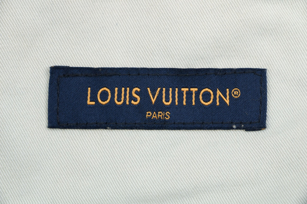 Louis Vuitton Washed Blue Patchwork Wide-Leg Jeans
