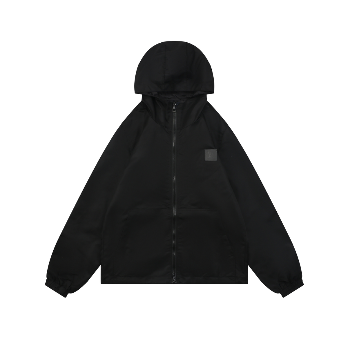 Louis Vuitton Tonal Monogram Jacquard Reversible Hooded Zip Jacket | Black