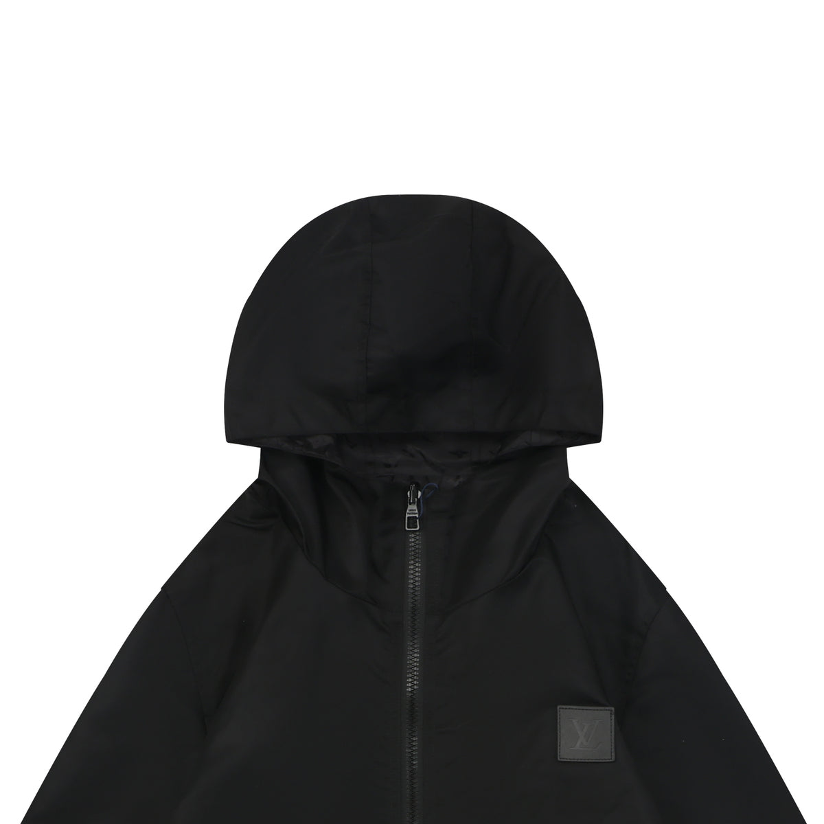 Louis Vuitton Tonal Monogram Jacquard Reversible Hooded Zip Jacket | Black