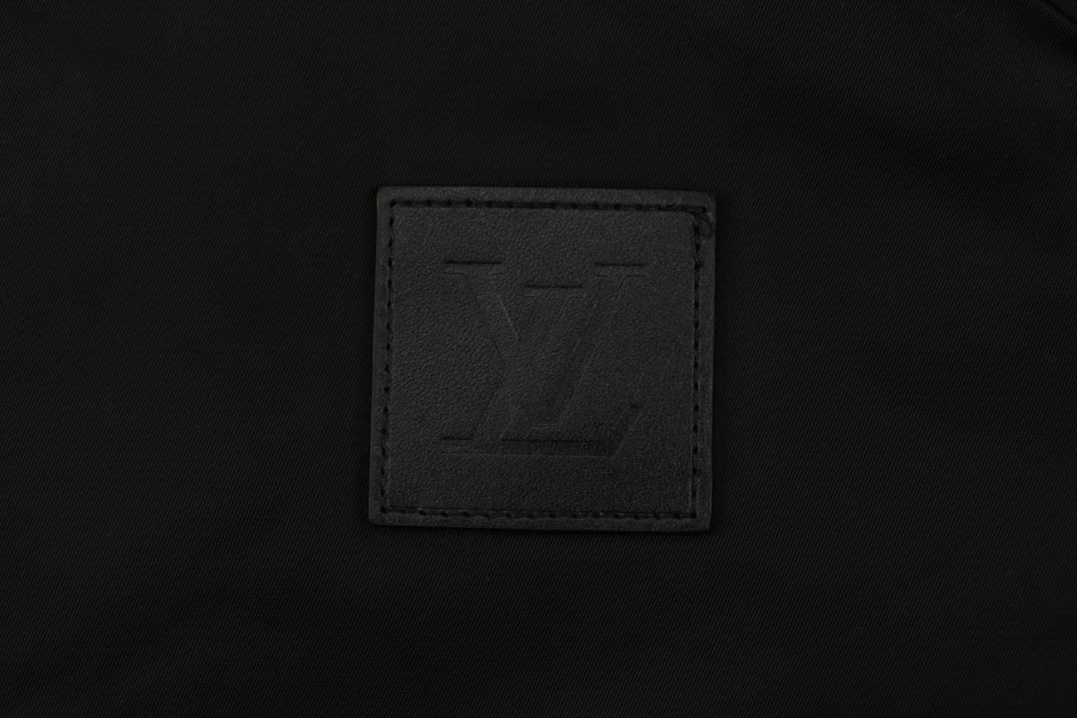 Louis Vuitton Tonal Monogram Jacquard Reversible Hooded Zip Jacket | Black