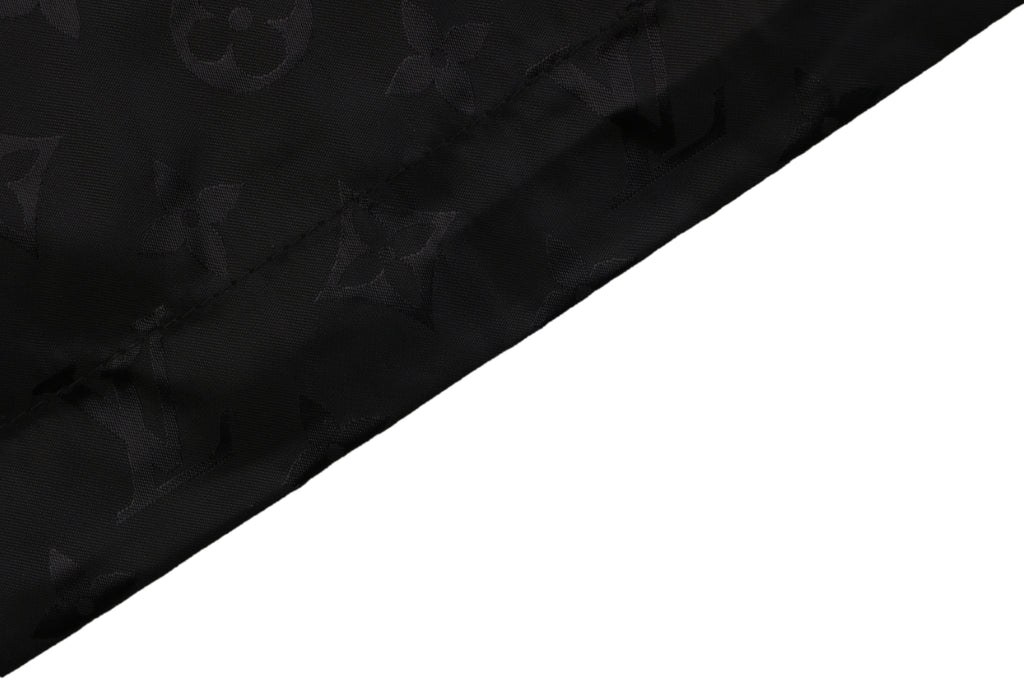 Louis Vuitton Tonal Monogram Jacquard Reversible Hooded Zip Jacket | Black