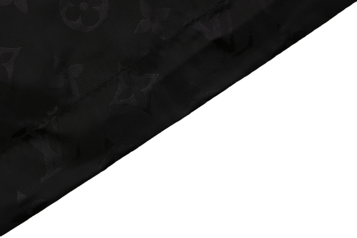 Louis Vuitton Tonal Monogram Jacquard Reversible Hooded Zip Jacket | Black