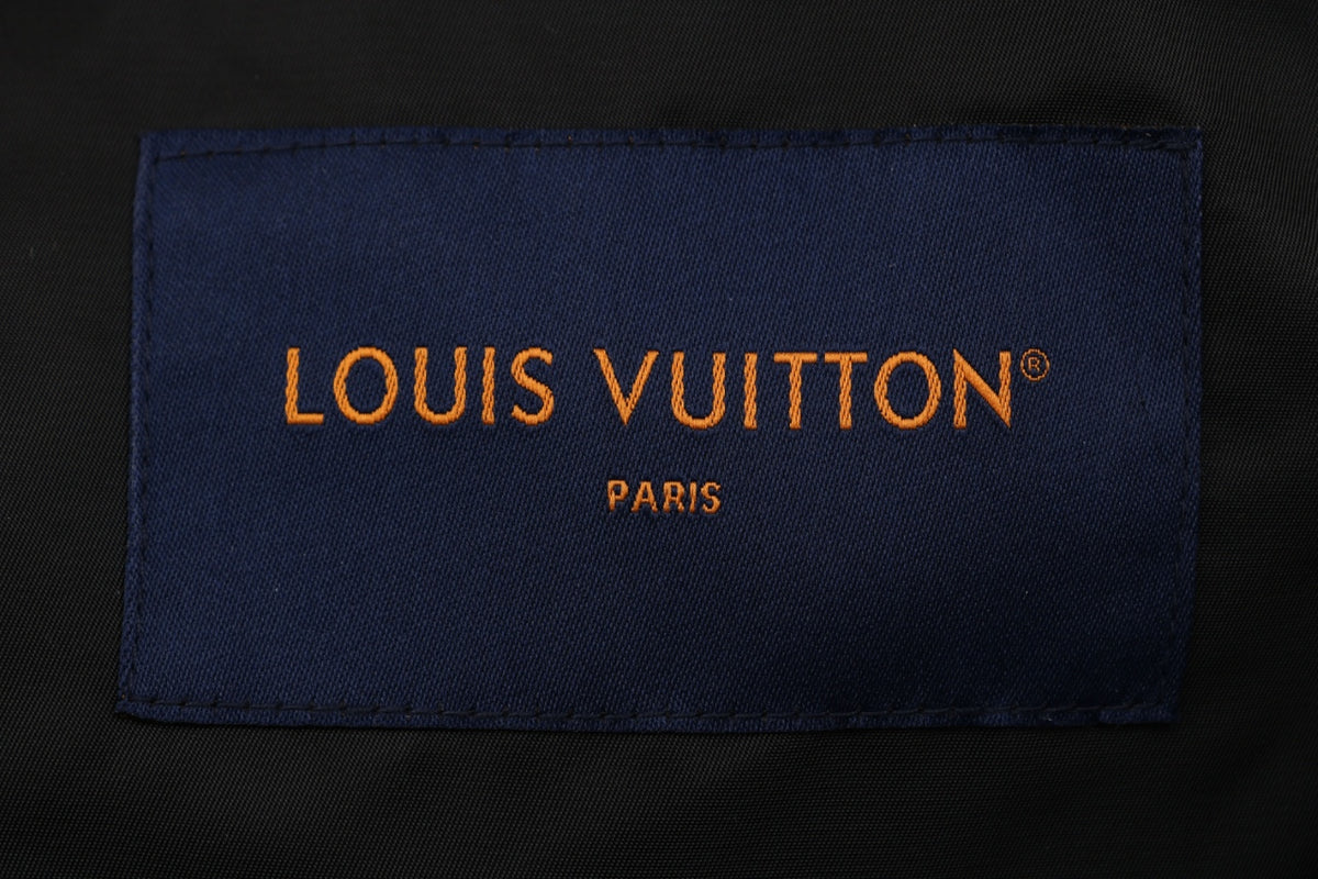 Louis Vuitton Tonal Monogram Jacquard Reversible Hooded Zip Jacket | Black